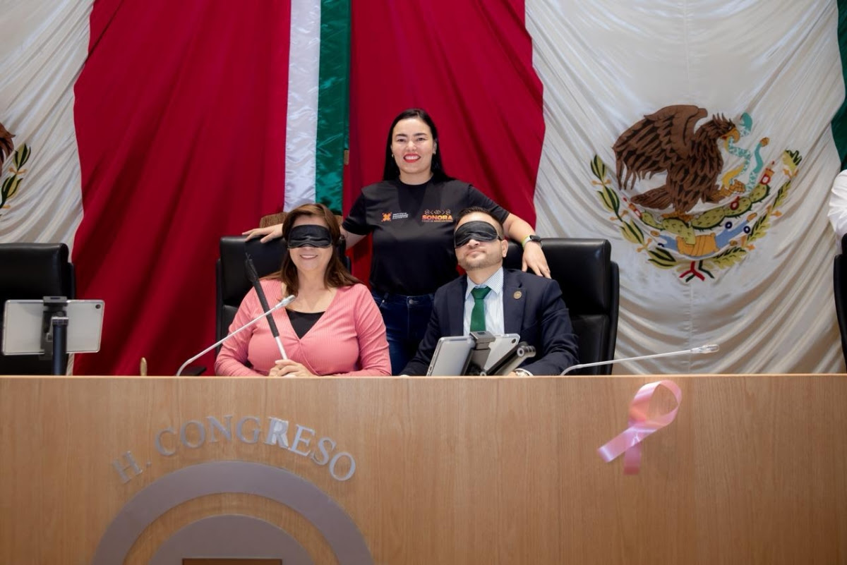 Con bastón en mano, diputados de Sonora reflexionan sobre los retos de la discapacidad visual