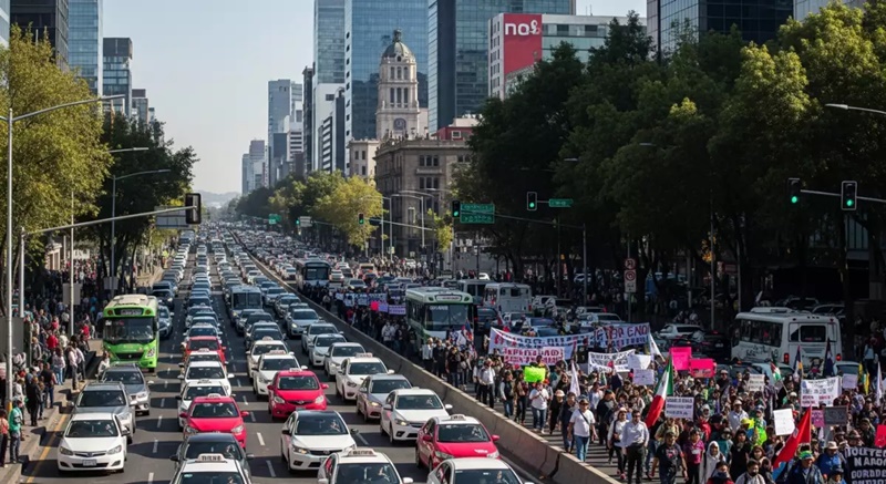 Viernes caótico: protestas cierran avenidas en CDMX