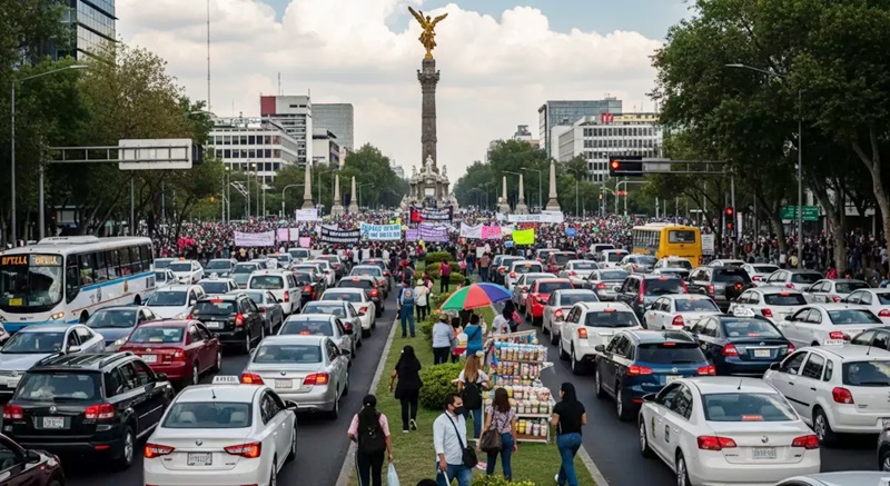 Caos vial y marchas paralizan zonas clave de la CDMX este martes