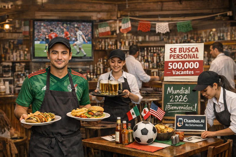 Restaurantes prevén 14 mil empleos temporales por Mundial 2026
