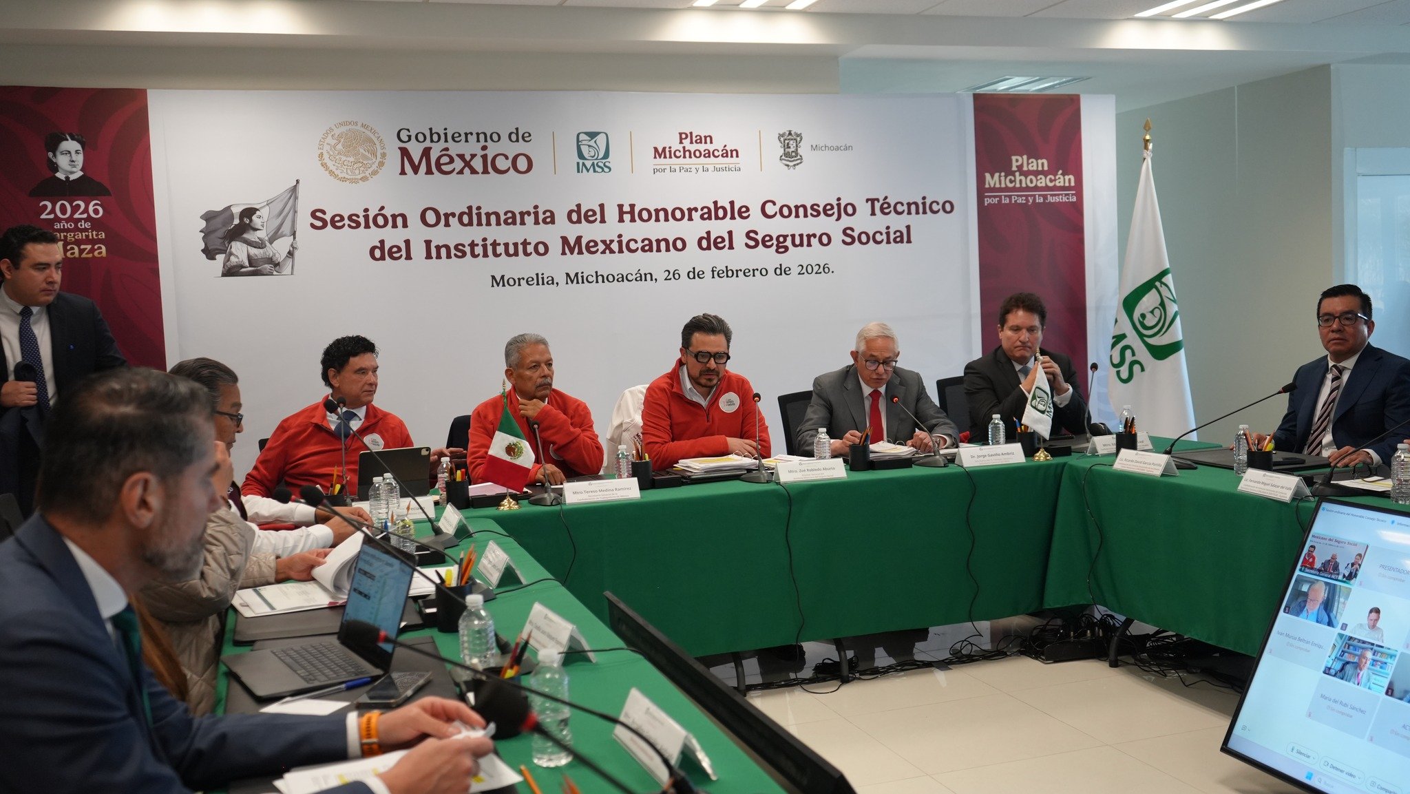 Tereso Medina y Zoé Robledo revisan agenda de salud y seguridad social