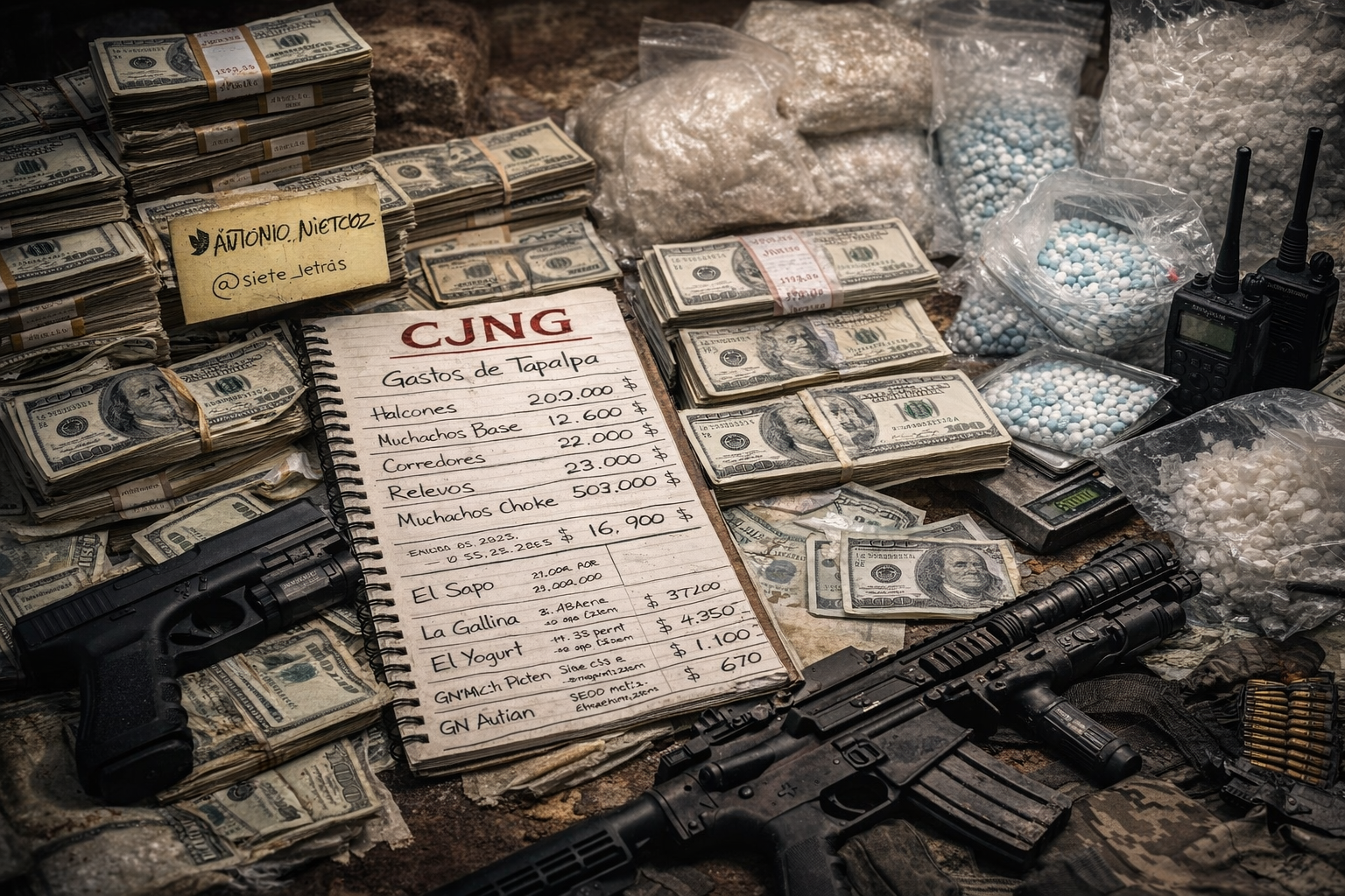 Revelan narconóminas del CJNG tras caída de El Mencho