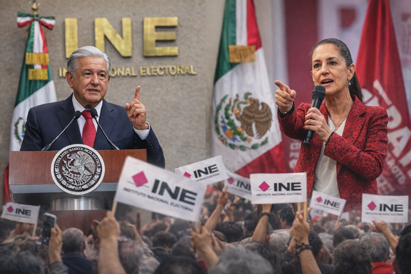 La 4T mantiene al INE en la mira: de AMLO a Sheinbaum