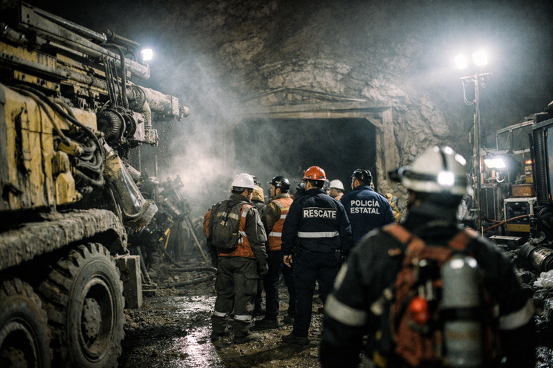 Derrumbe en mina de Sinaloa: 4 atrapados a 300 metros de profundidad