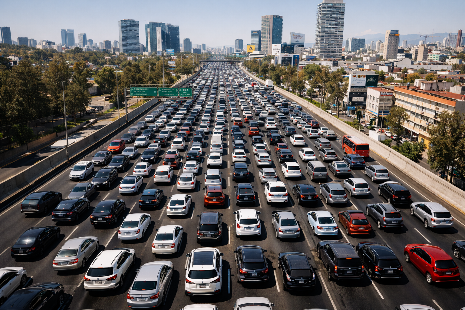 Bloqueos en Circuito Interior y 15 movilizaciones colapsan vialidades centrales de CDMX