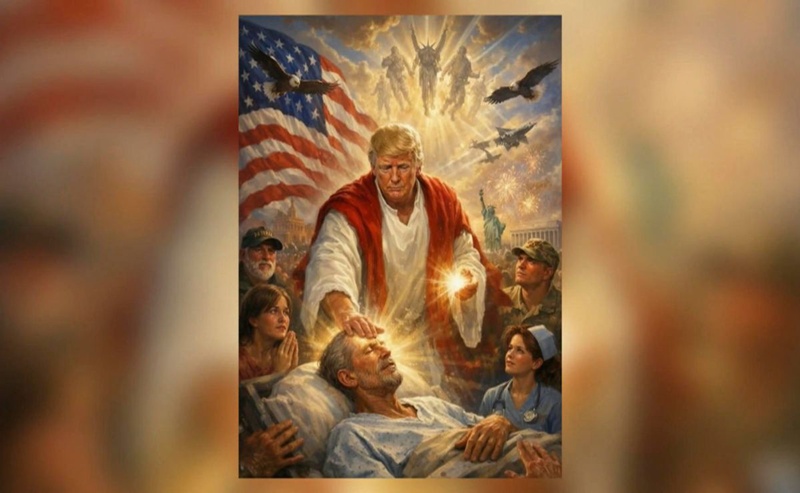 Trump desafía al Vaticano con imagen mesiánica y críticas al Papa León